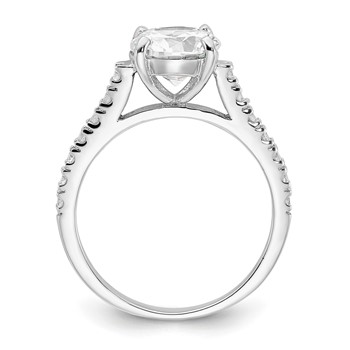 Cheryl M Sterling Silver Rhodium-plated Polished CZ Ring — alternate view