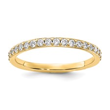 Image of Cheryl M Sterling Silver Gold-plated Polished CZ Eternity Ring