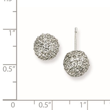 Sterling Silver CZ Post Earrings — alternate view