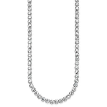 Cheryl M Sterling Silver Rhodium-plated Brilliant-cut CZ 18 Inch Necklace — alternate view