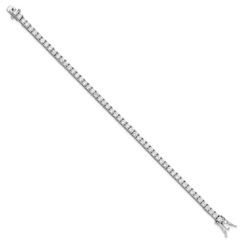 Cheryl M Sterling Silver Rhodium-plated Brilliant-cut CZ 7 Inch Tennis Bracelet — alternate view