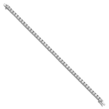Cheryl M Sterling Silver Rhodium-plated Brilliant-cut CZ 7.25 Inch Tennis Bracelet — alternate view