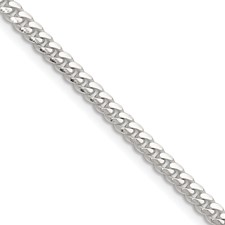 Image of Sterling Silver Polished 3.4mm Domed Curb Chain