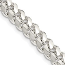 Image of Sterling Silver 7.0mm Polished Domed Curb Chain
