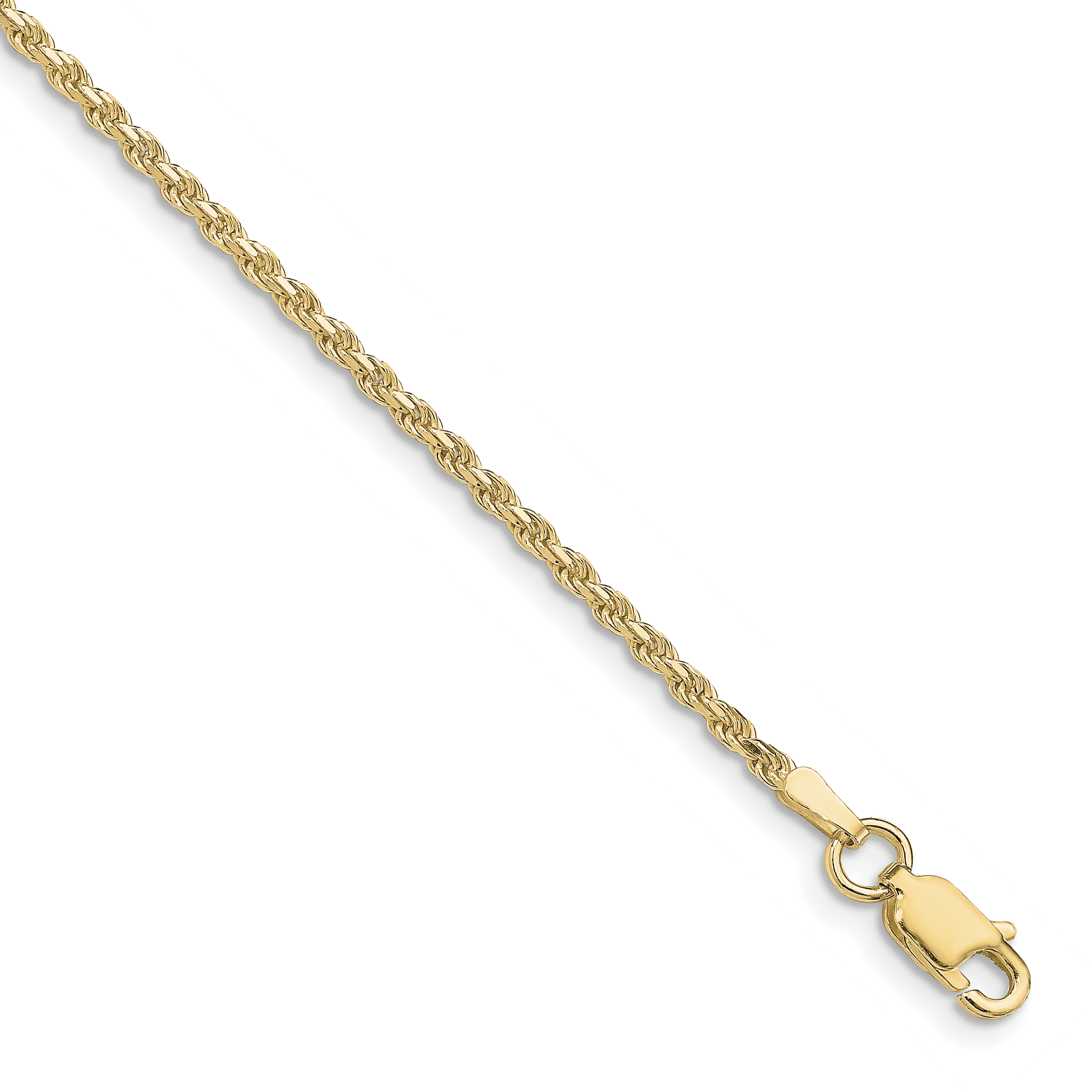 Gold-plated Sterling Silver 1.85mm Diamond-cut Rope Chain