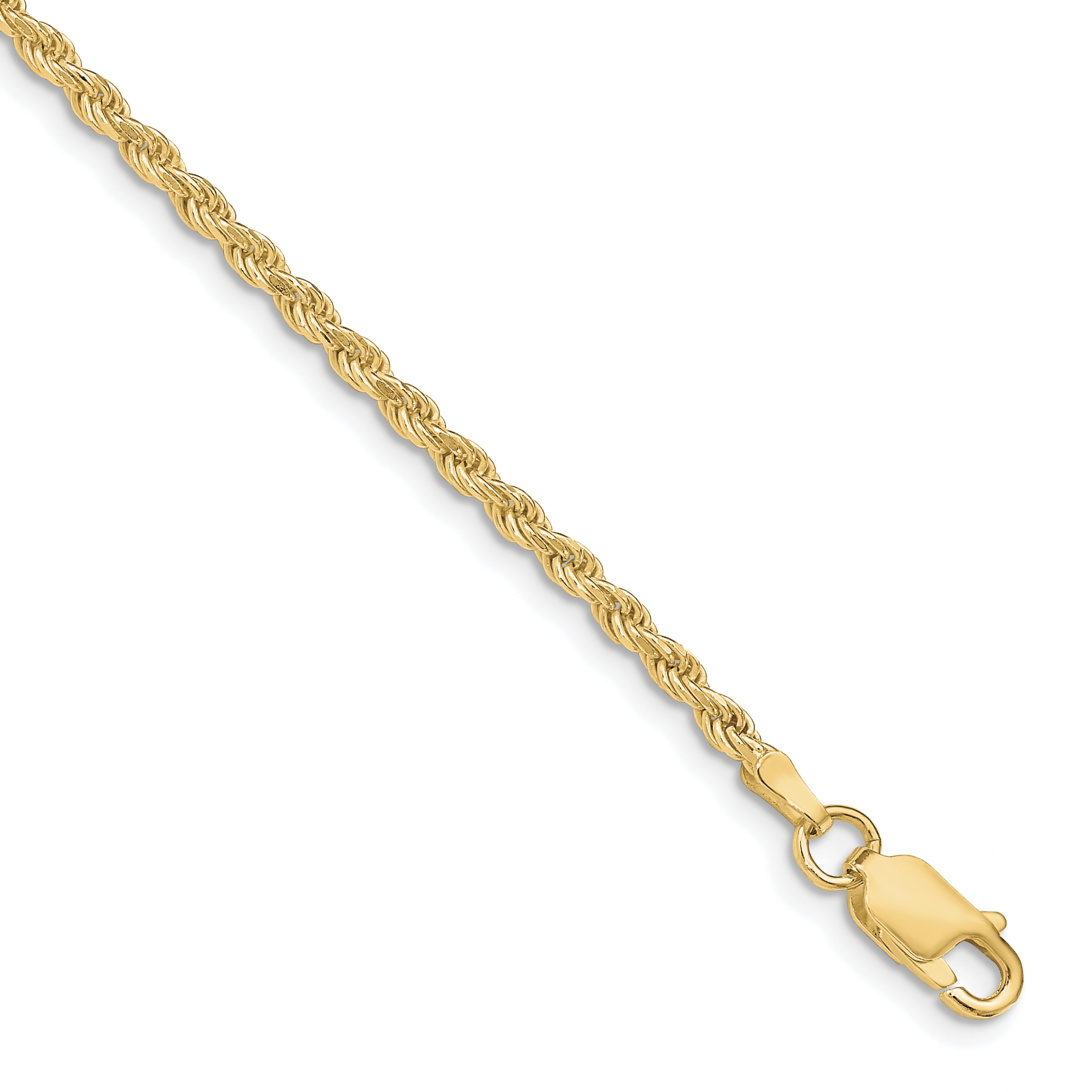 Gold-plated Sterling Silver 2.25mm Diamond-cut Rope Chain
