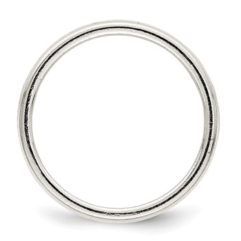 Sterling Silver 9.5mm Flat with Rope Edge Size 6 Band — alternate view