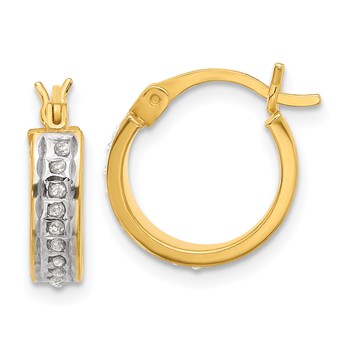 Sterling Silver 18K Gold-plated Diamond Mystique Hoop Earrings