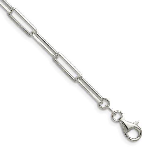 Sterling Silver 4.4mm D/C Paperclip Chain