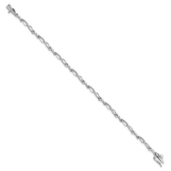 Sterling Silver Rhodium-plated Diam. Bracelet — alternate view