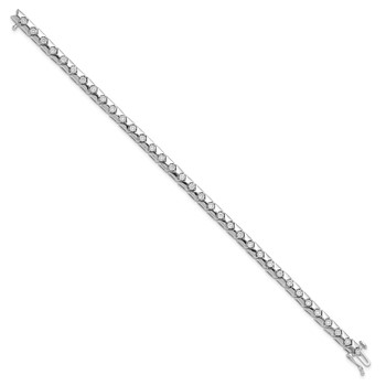 Sterling Silver Rhodium Plated Diamond Bracelet — alternate view