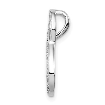 Sterling Silver Rhodium Diamond Figure-8 Chain Slide — alternate view