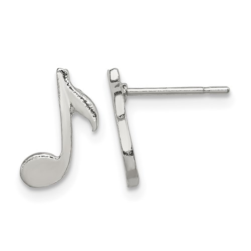 Sterling Silver Musical Note Mini Earrings
