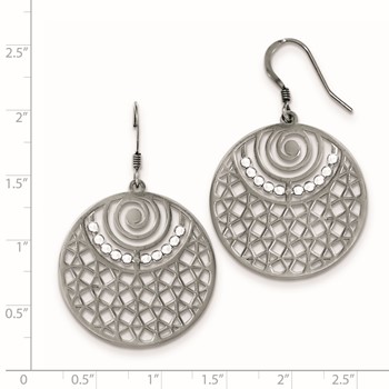 Sterling Silver Ruthenium-plated Shepherd Hook Earrings — alternate view