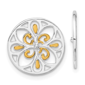 Sterling Silver Gold-tone Earring Enhancers