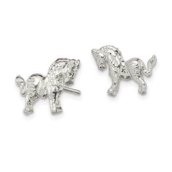 Sterling Silver Horse Mini Earrings — alternate view