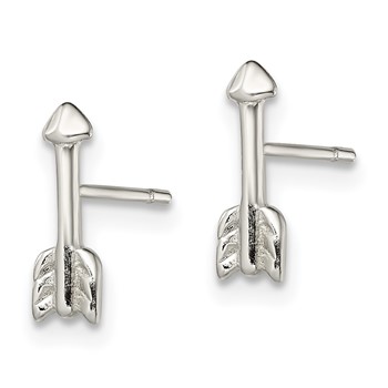 Sterling Silver Polished Arrow Post Earrings — alternate view