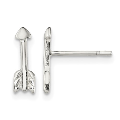 Sterling Silver Polished Arrow Post Earrings
