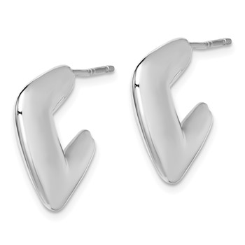 Sterling Silver Rhodium-plated Post Earrings — alternate view