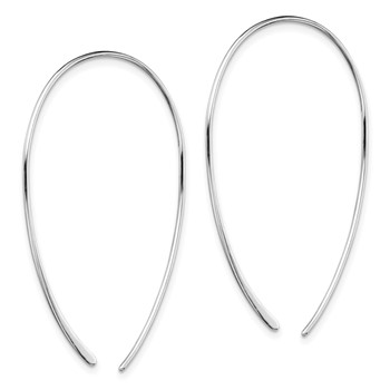 Sterling Silver Rhodium-plated Threader Earrings — alternate view