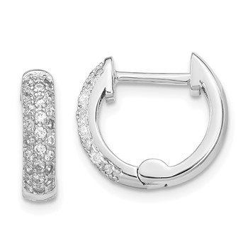 Sterling Silver Rhodium-plated 7-8mm Black and White Rice Freshwater Cultured Pearl and CZ Interchangeable Post Earrings Set — alternate view