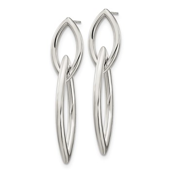 Sterling Silver Polished Post Dangle Earrings — alternate view