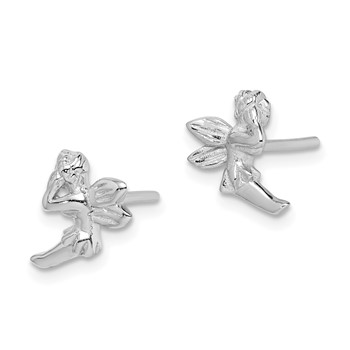 Sterling Silver Rhodium-plated Fairy Post Earrings — alternate view