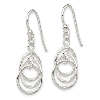 Sterling Silver Polished Dangle Earrings — alternate view