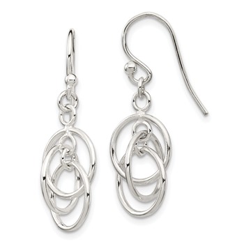 Sterling Silver Polished Dangle Earrings