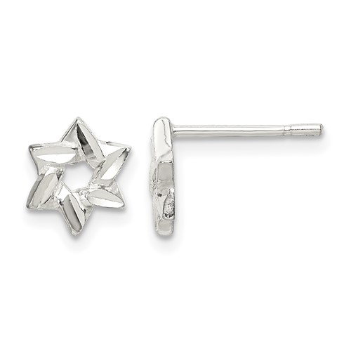 Sterling Silver Star Earrings