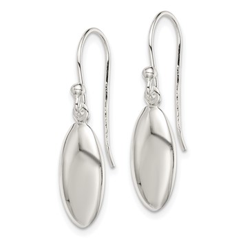 Sterling Silver Oval Bead Dangle Earrings — alternate view