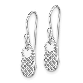 Sterling Silver Rhodium-plated Pineapple Dangle Earring — alternate view