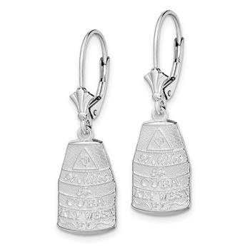 Sterling Silver Polished Key West,FL Leverback Earrings — alternate view