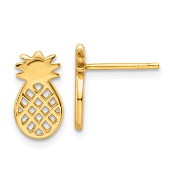 Affordable Expressions Sterling Silver Gold-plated Pineapple Post Earrings