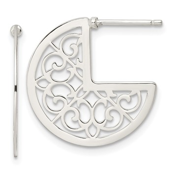 Sterling Silver Filigree Post Earrings