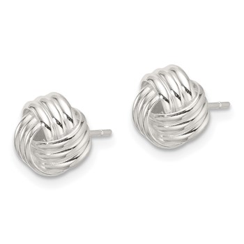 Sterling Silver Polished Love Knot Post Earrings — alternate view