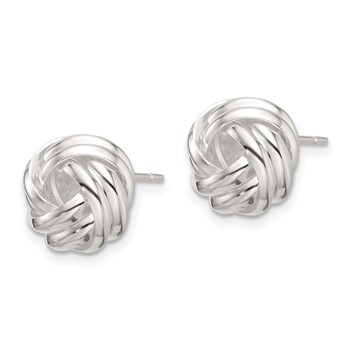Sterling Silver Polished Love Knot Post Earrings — alternate view