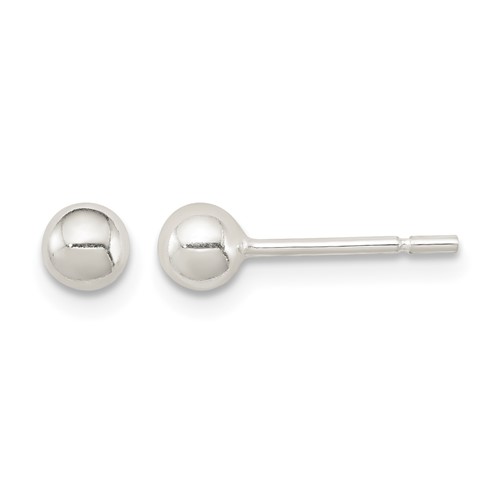 Sterling Silver 4mm Ball Earrings