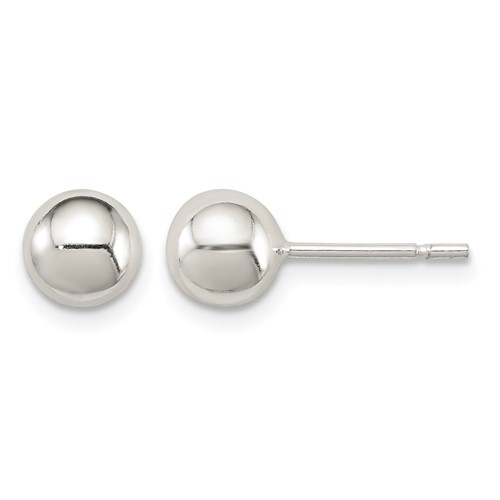 Sterling Silver Polished 6mm Ball Earrings