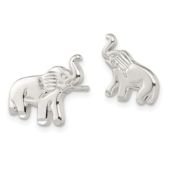 Sterling Silver Elephant Post Earrings — alternate view