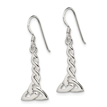 Sterling Silver Twisted Knot Dangle Earrings — alternate view