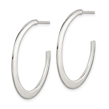 Sterling Silver Post Hoop Earrings — alternate view