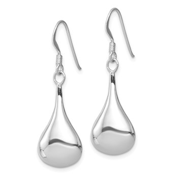 Sterling Silver Rhodium-plated Teardrop Earrings — alternate view