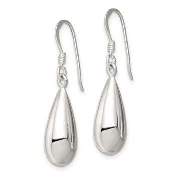 Sterling Silver Fancy Teardrop Earrings — alternate view