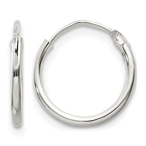 Sterling Silver 1.3mm Hoop Earrings