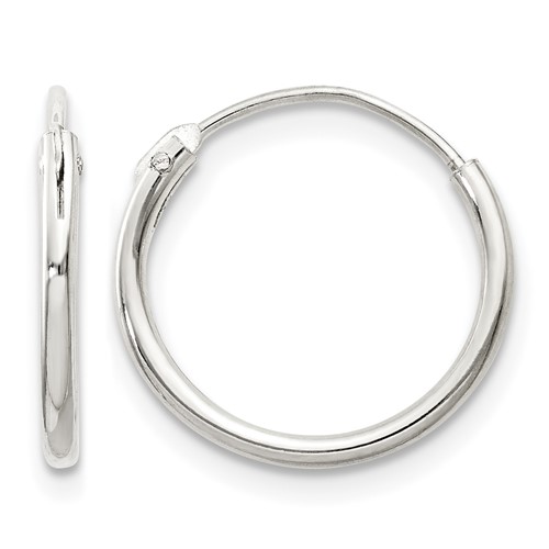 Sterling Silver 1.3mm Hoop Earrings
