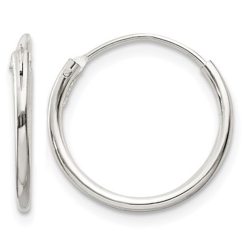 Sterling Silver 1.3mm Hoop Earrings