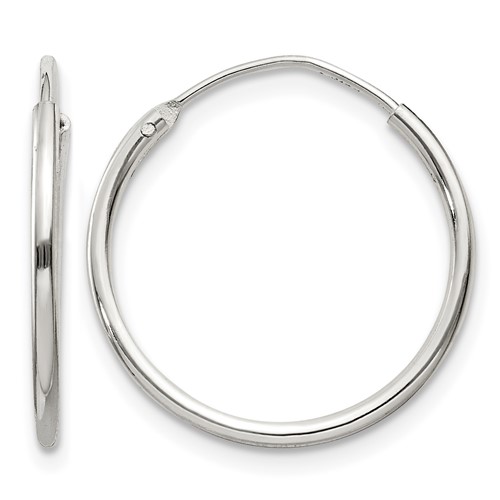 Sterling Silver 1.3mm Hoop Earrings
