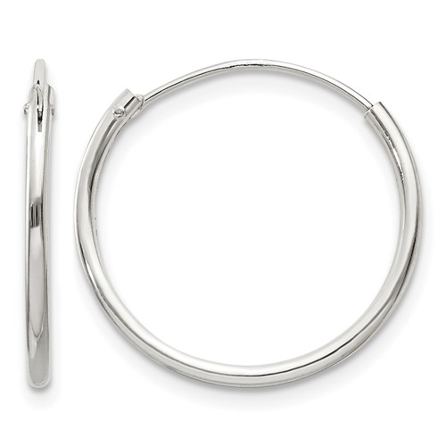 Sterling Silver 1.3mm Hoop Earrings