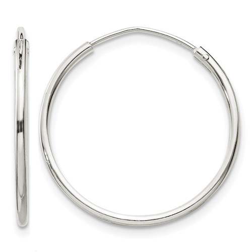 Sterling Silver 1.3mm Hoop Earrings